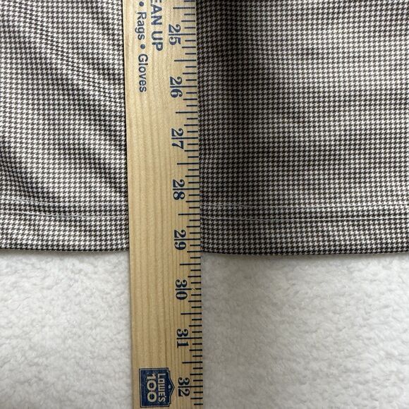 Collars & Co Mens Semi Spread Collar Polo Size M Brown Houndstooth Golf Preppy - Picture 8 of 8